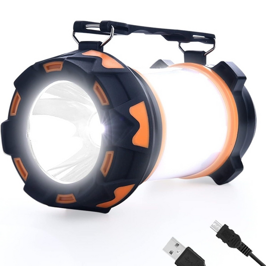 Linterna LED para Acampar Recargable, Linterna súper Brillante e iluminación de 360 Grados