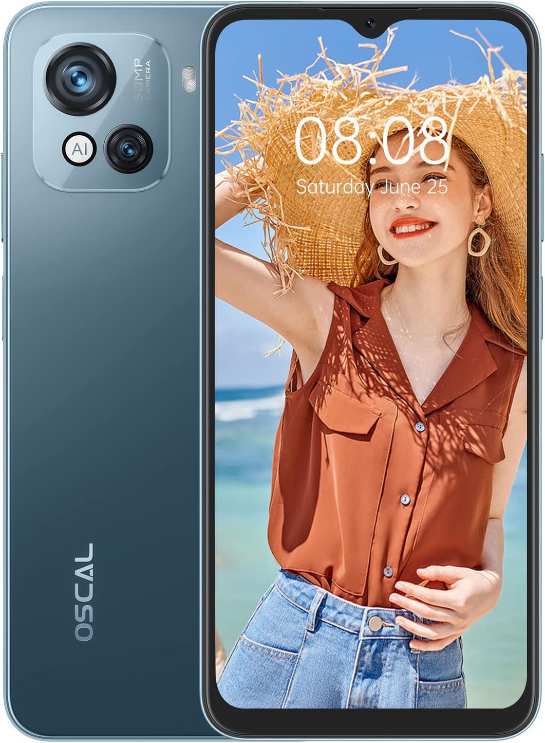 OSCAL C80 Smartphone 4G 8 GB+128 GB, 6.517