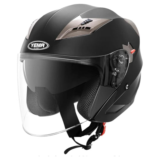 Casco de moto yema 627 matt black talla M